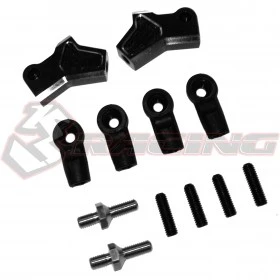 3RACING Bras de Suspension Supérieurs Alu Noir Sakura D4 SAK-D4820A/BK