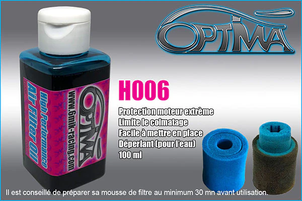 6Mik Huile de filtre à air Bleu 100ml H006
