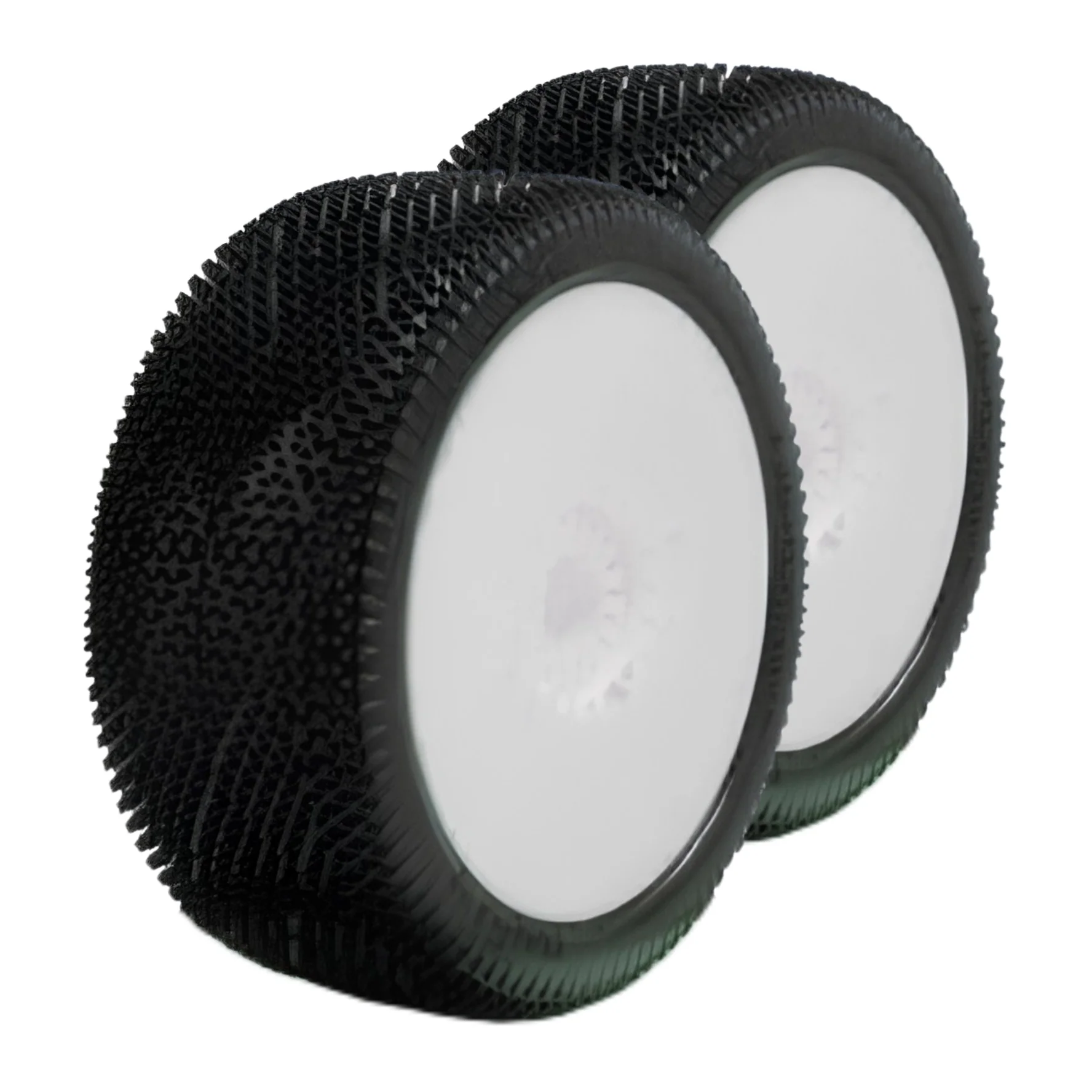 6MIK Pneus Buggy montés collés Magma 2.0 + Jantes Ultra Blanches (x2) TU16
