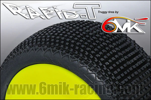 6MIK Pneus Truggy Rapid-T + Jantes Ultra Jaunes (x2) TUY11 - Image 5