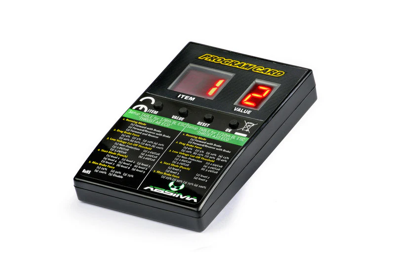 Absima Carte de Programmation Thrust BL Eco 1/10 et 1/8 2110041