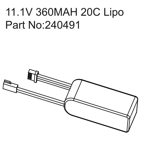 Absima Lipo 3s 11.1V 360mah 20C CR18-Pro HBP240491