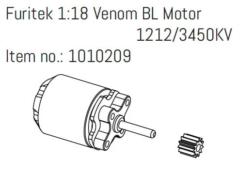 Absima Moteur Brushless 1212/3450KV Crawler 1/18 EVO HBP240389
