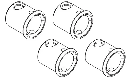 Absima Noix de cardan central (x4) CR4.4 1231077