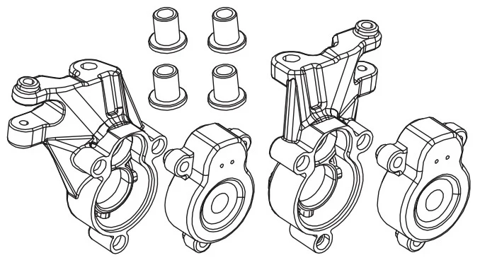 Absima Porte-Fusée (x2) CR4.4 1231053