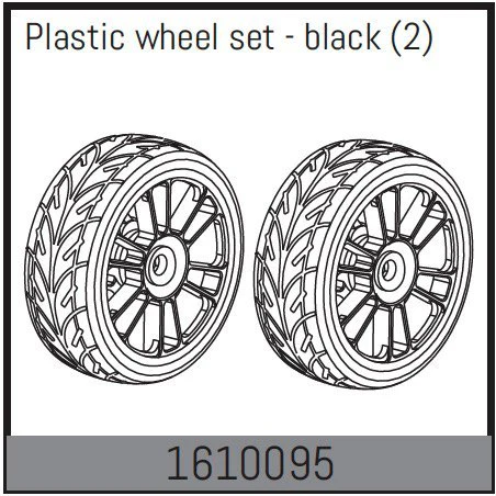 Absima Roue Noir (x2) Touring Car 1/16 1610095