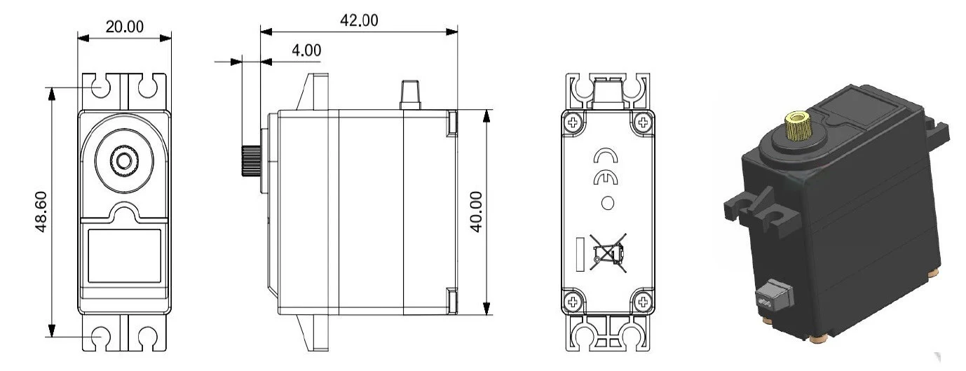 Absima Servo S350MH 35Kg 0.22s 2030007 - Image 2