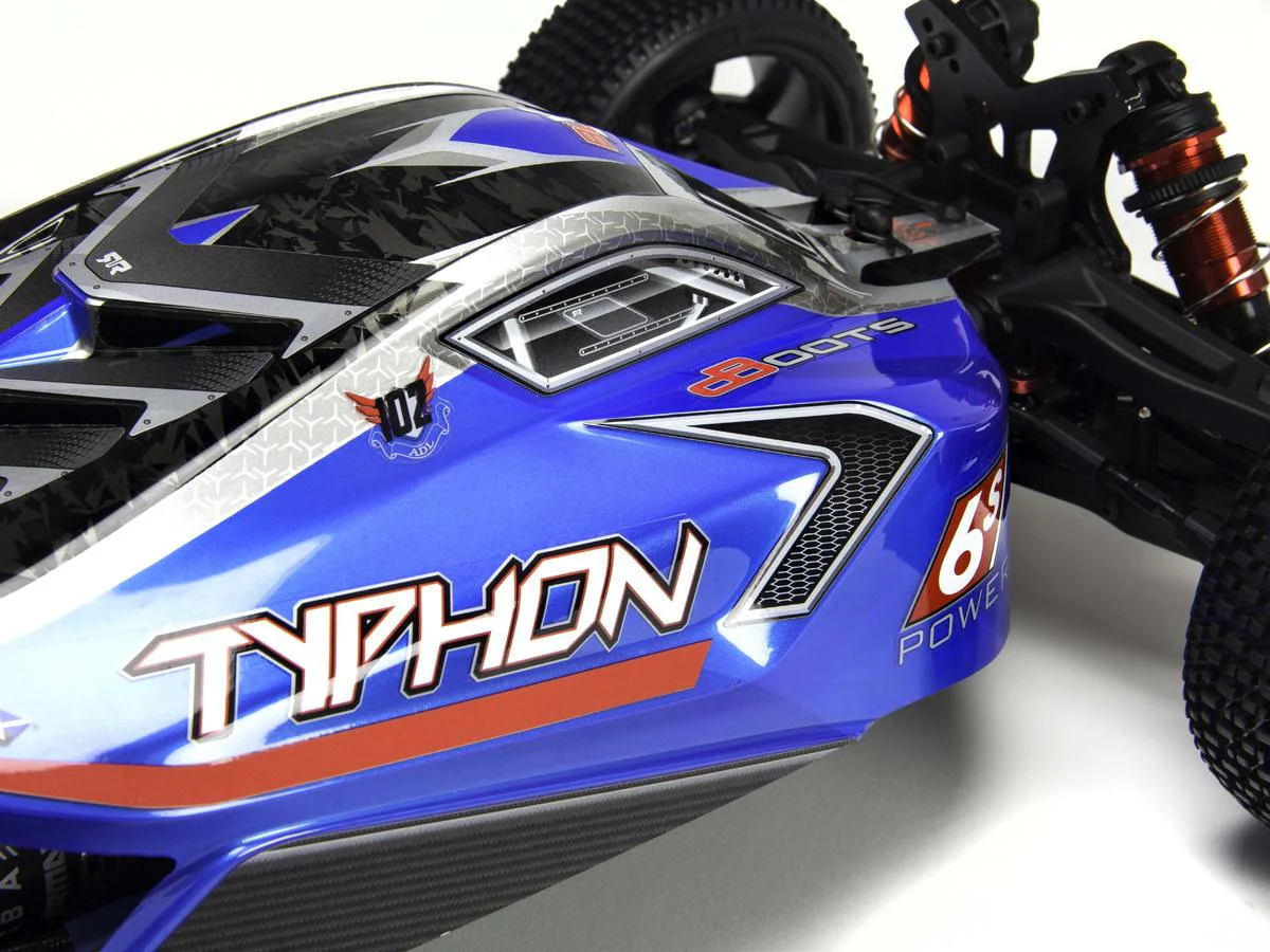 Arrma Carrosserie Peinte Typhon 6s Bleu/Rouge ARA406118 - Image 4