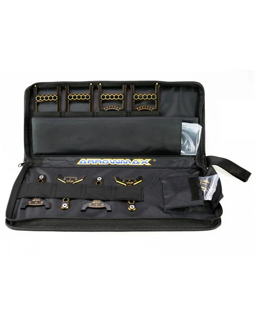 Arrowmax Banc de Réglage Alu 1/8 Tout Terrain V2 Black Golden AM170042 - Image 2
