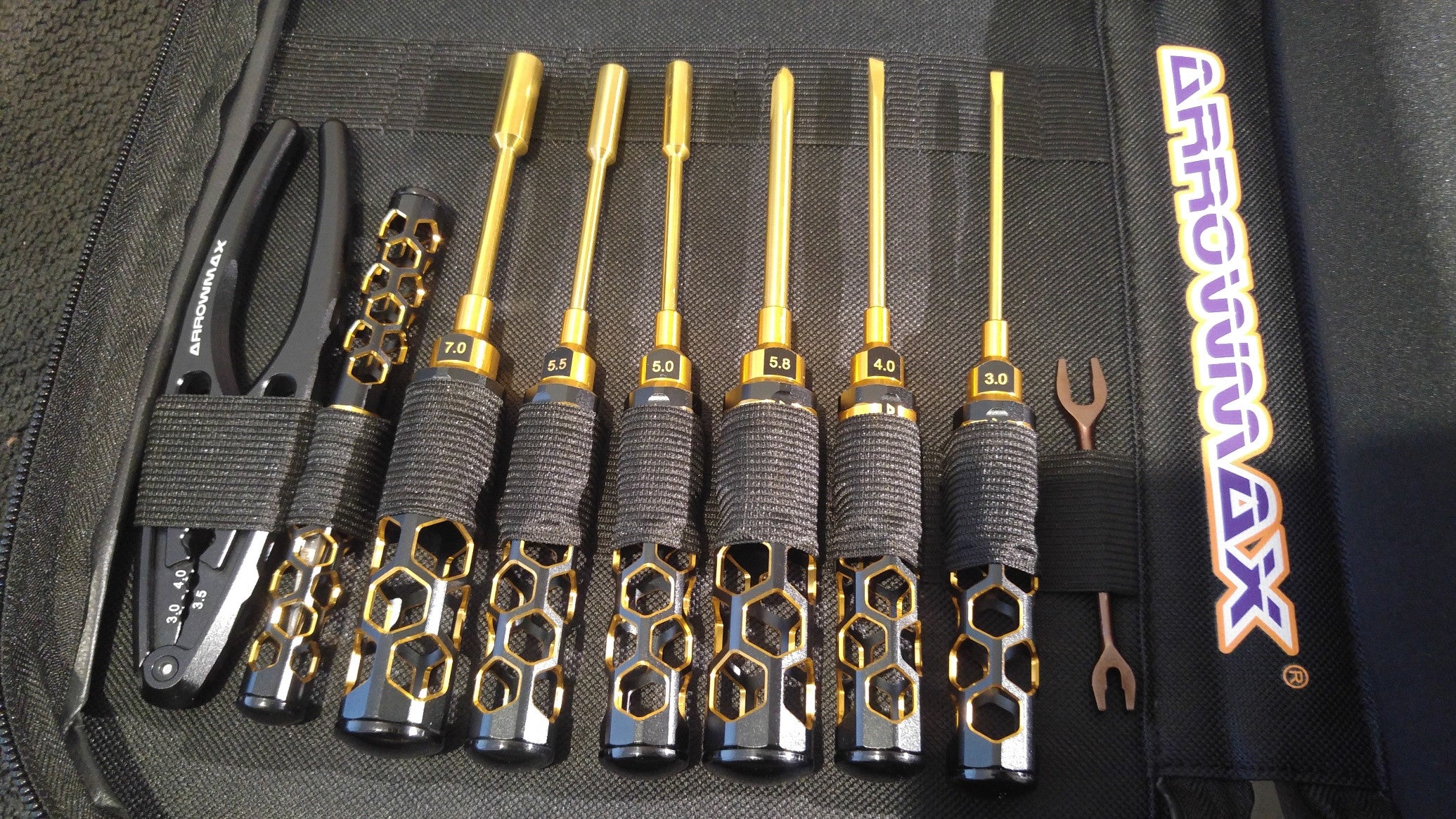 Arrowmax Trousse à Outils Honeycomb Black Gold Tout Terrain (16pcs) AM199443 - Image 2