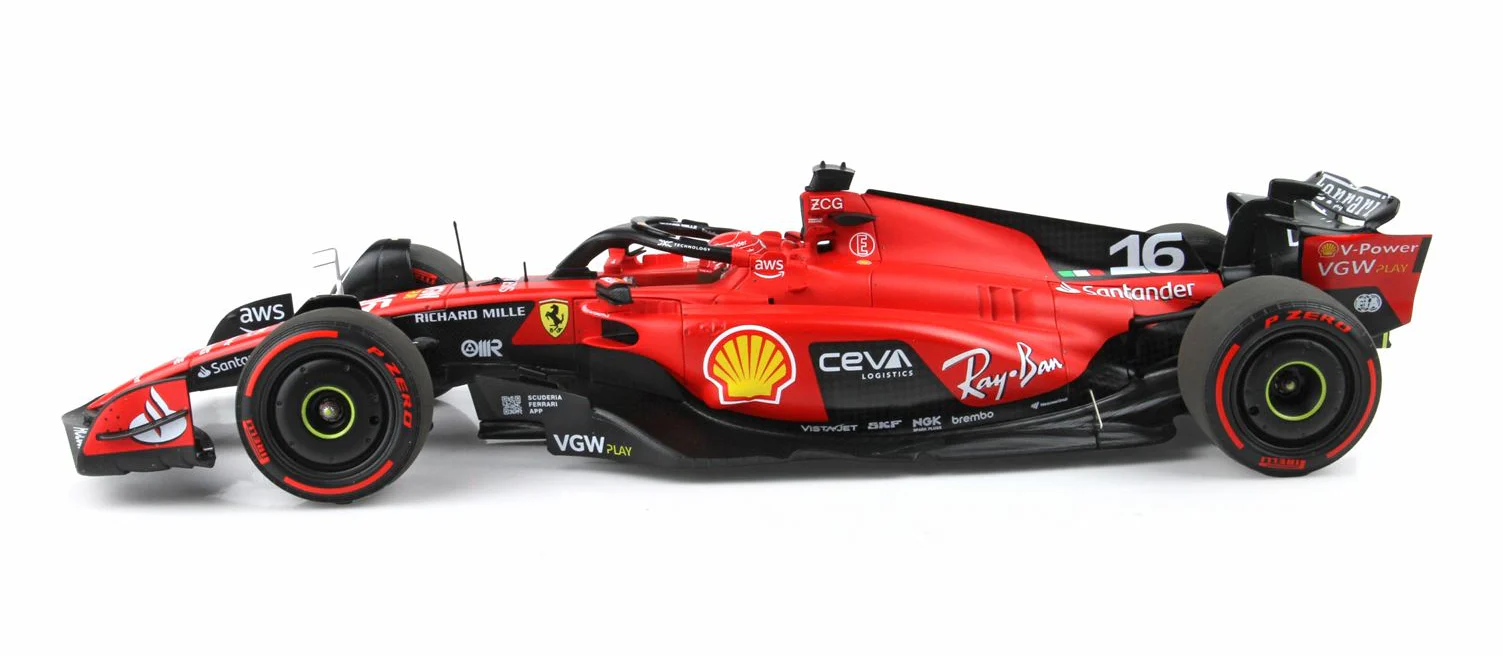 BBR Models Diecast F1 Ferrari SF23 Charles Leclerc SPA 2023 1/18 BBR231816C - Image 3