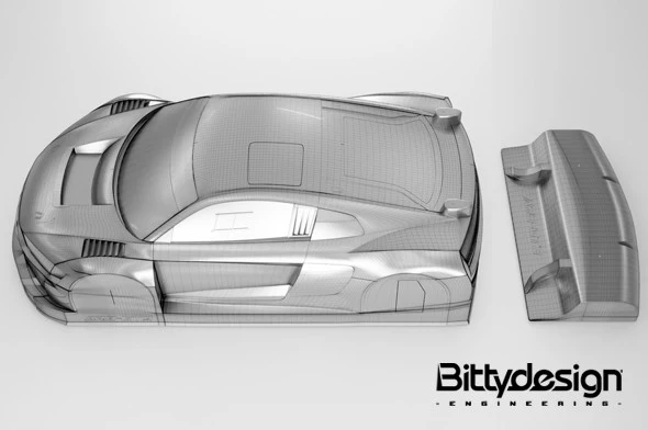 Bittydesign Carrosserie AR8GT3 GT 1/8 LWB 360mm BDGT8-ARLWH - Image 3