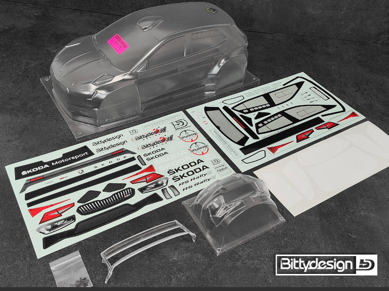 Bittydesign Carrosserie Skoda Fabia RS Rally2 1/10 190mm - Image 3