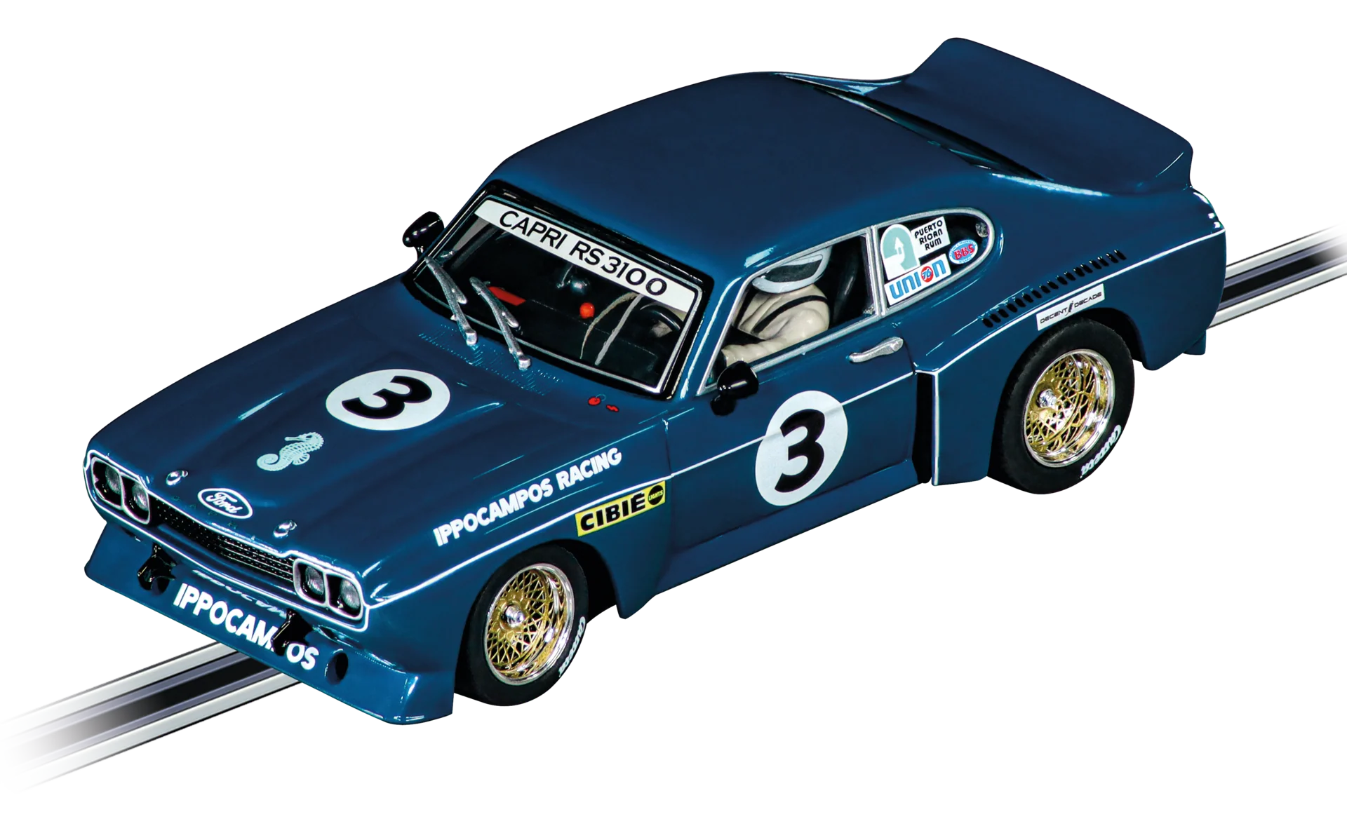 Carrera Evolution 132 Ford Capri RS 3100 Ippocampos Racing No.3 27834