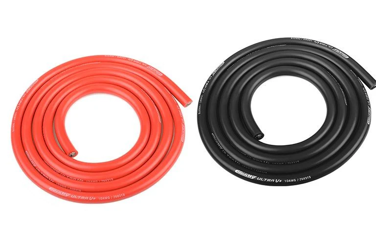 Corally Fil Noir/Rouge Ultra V+ Silicone Super Flexible 10AWG 2x1m 50107