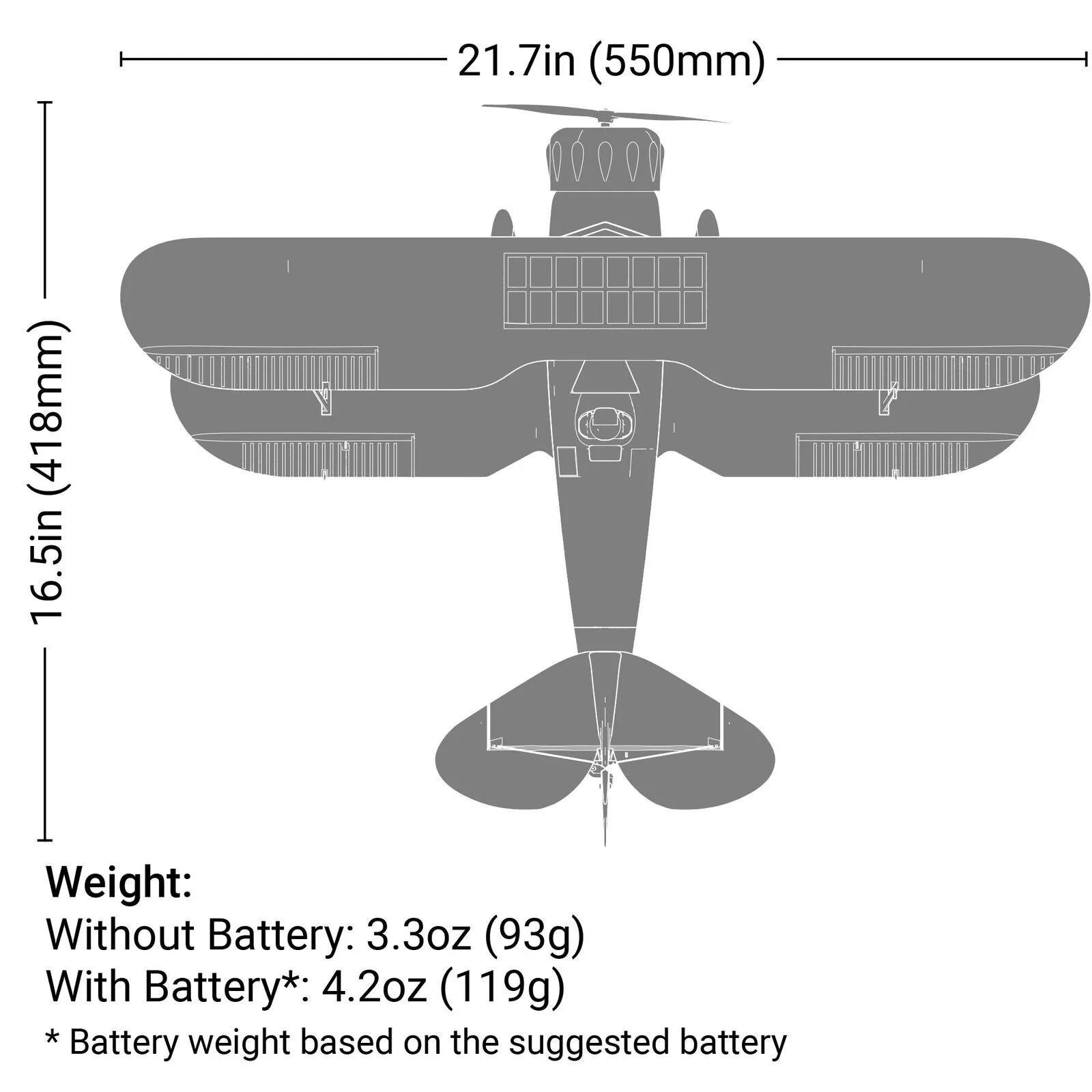 E-Flite Avion UMX Waco AS3X Safe BNF - Image 15