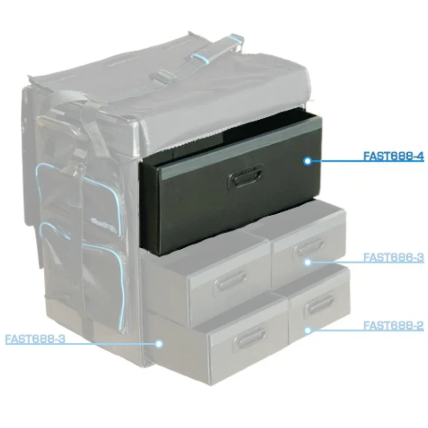FasTrax Grand Tiroirs de remplacement pour Sac de Transport 1/8" FAST688-4