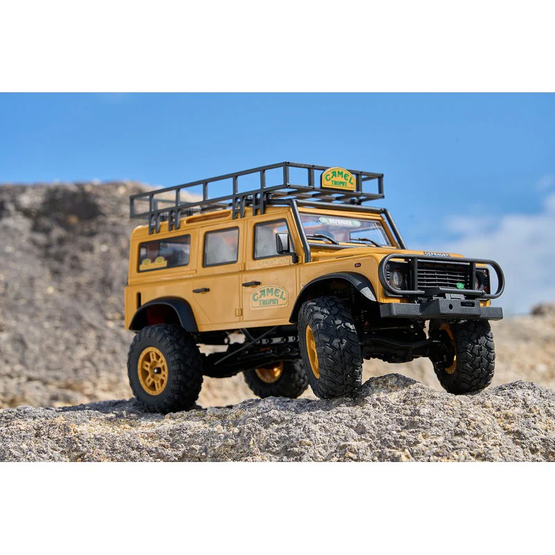 FMS Scale Land rover Defender 110 Camel Trophy FCX24M 4WD 1/24 RTR FMS12482RTR-YL - Image 3