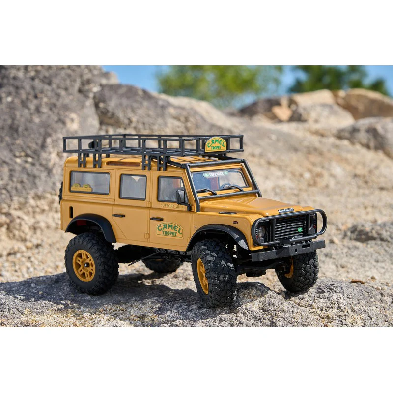 FMS Scale Land rover Defender 110 Camel Trophy FCX24M 4WD 1/24 RTR FMS12482RTR-YL - Image 4