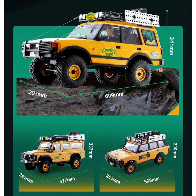 FMS Scale Land Rover Defender 110 FCX10 RTR FMS11045RS-YL-SP - Image 5