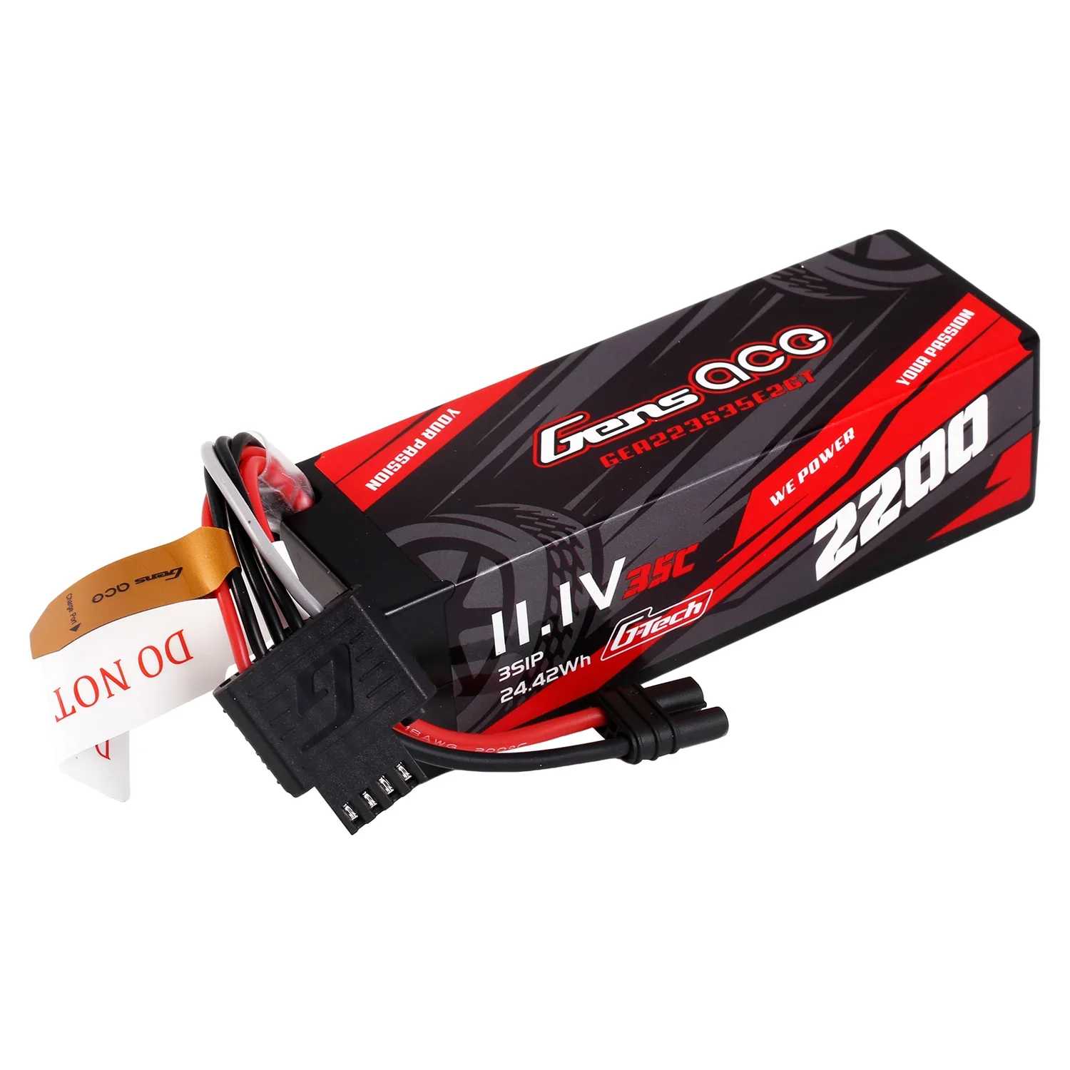 Gens Ace Accu lipo G-Tech 11.1v 2200mAh 35C EC2