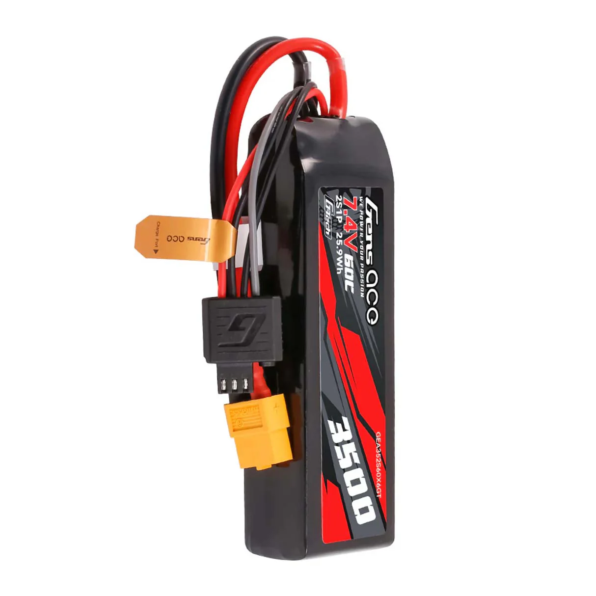 Gens Ace Accu lipo G-Tech 7.4v 3500mAh 60C XT60 GEA352S60X6GT - Image 3