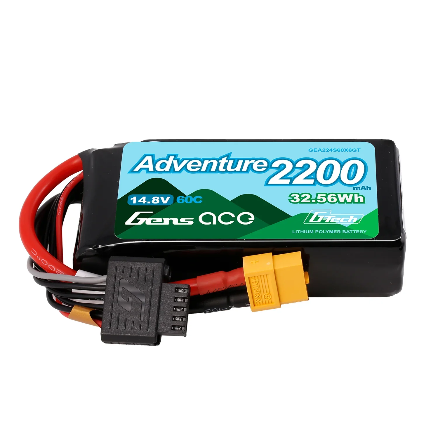 Gens Ace Accu lipo G-Tech Adventure 14.8v 2200mAh 60C XT60 - Image 2