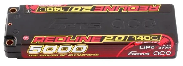 Gens Ace Redline 2.0  Accu lipo LCG 7.4v 5000mah 140C 2S1P