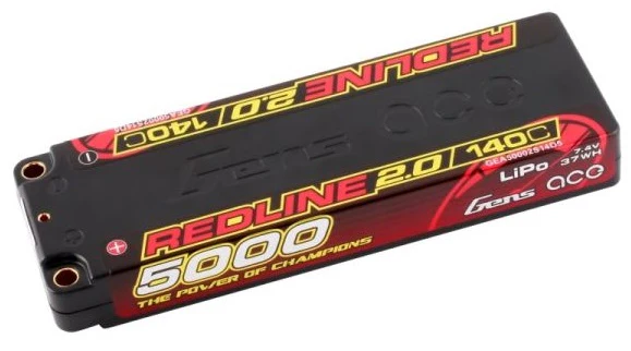 Gens Ace Redline 2.0  Accu lipo LCG 7.4v 5000mah 140C 2S1P - Image 2