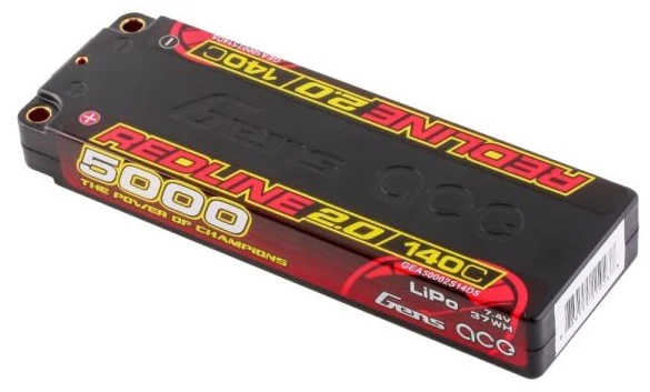 Gens Ace Redline 2.0  Accu lipo LCG 7.4v 5000mah 140C 2S1P - Image 3