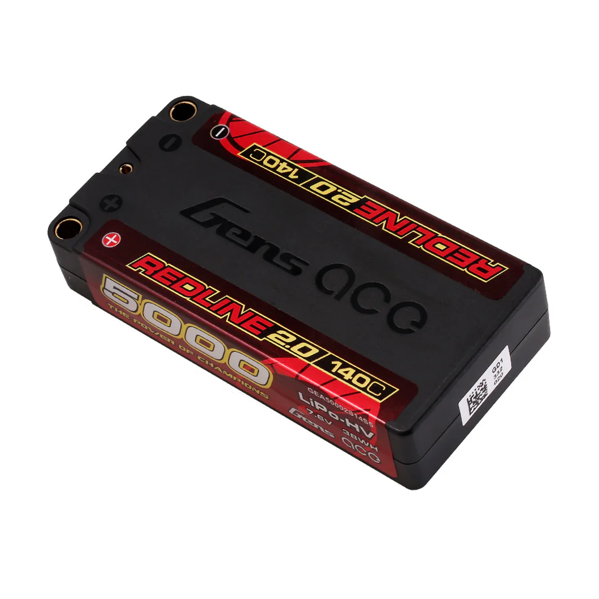 Gens Ace Redline 2.0 Hv Accu lipo Shorty 7.6v 5000mah 140C - Image 3