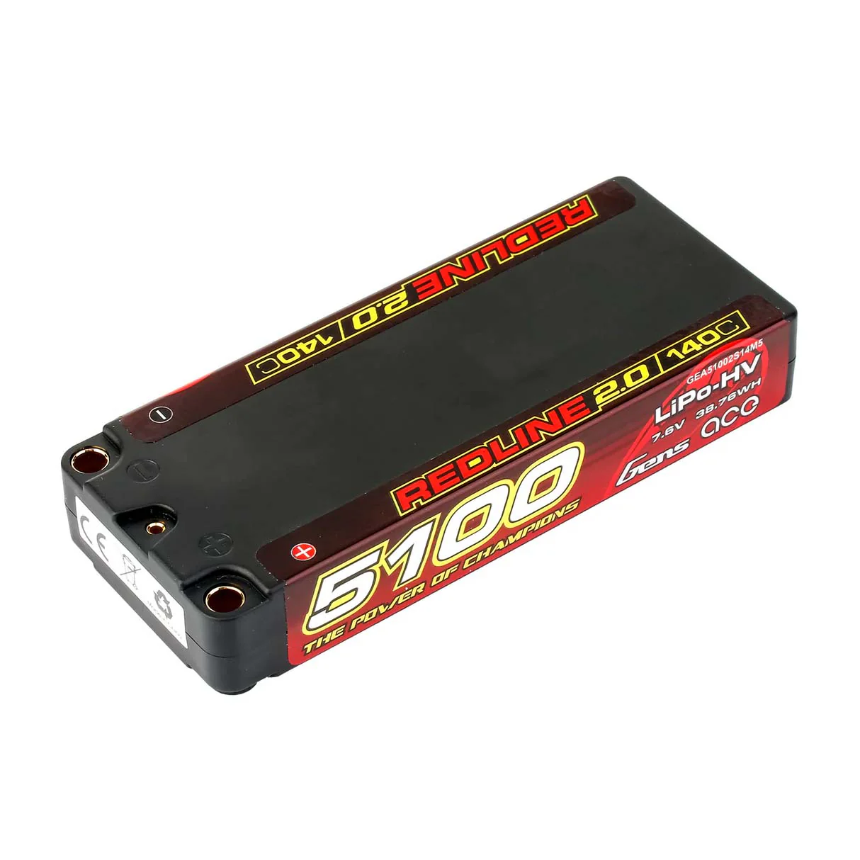 Gens Ace Redline 2.0 Hv Accu lipo LCG 7.6v 5100mah 140C 2S1P - Image 2