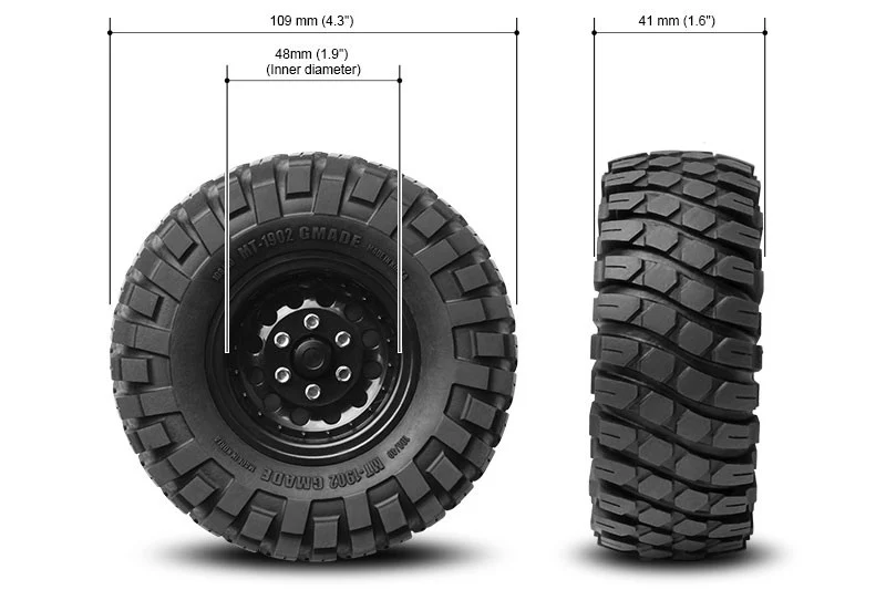 Gmade Pneus 1.9 MT 1902 Off-Road (x2) GM70244 - Image 2
