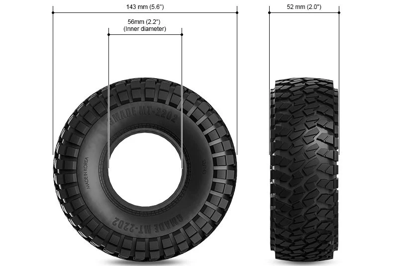 Gmade Pneus 2.2 MT 2202 Off-Road (x2) GM70524 - Image 3