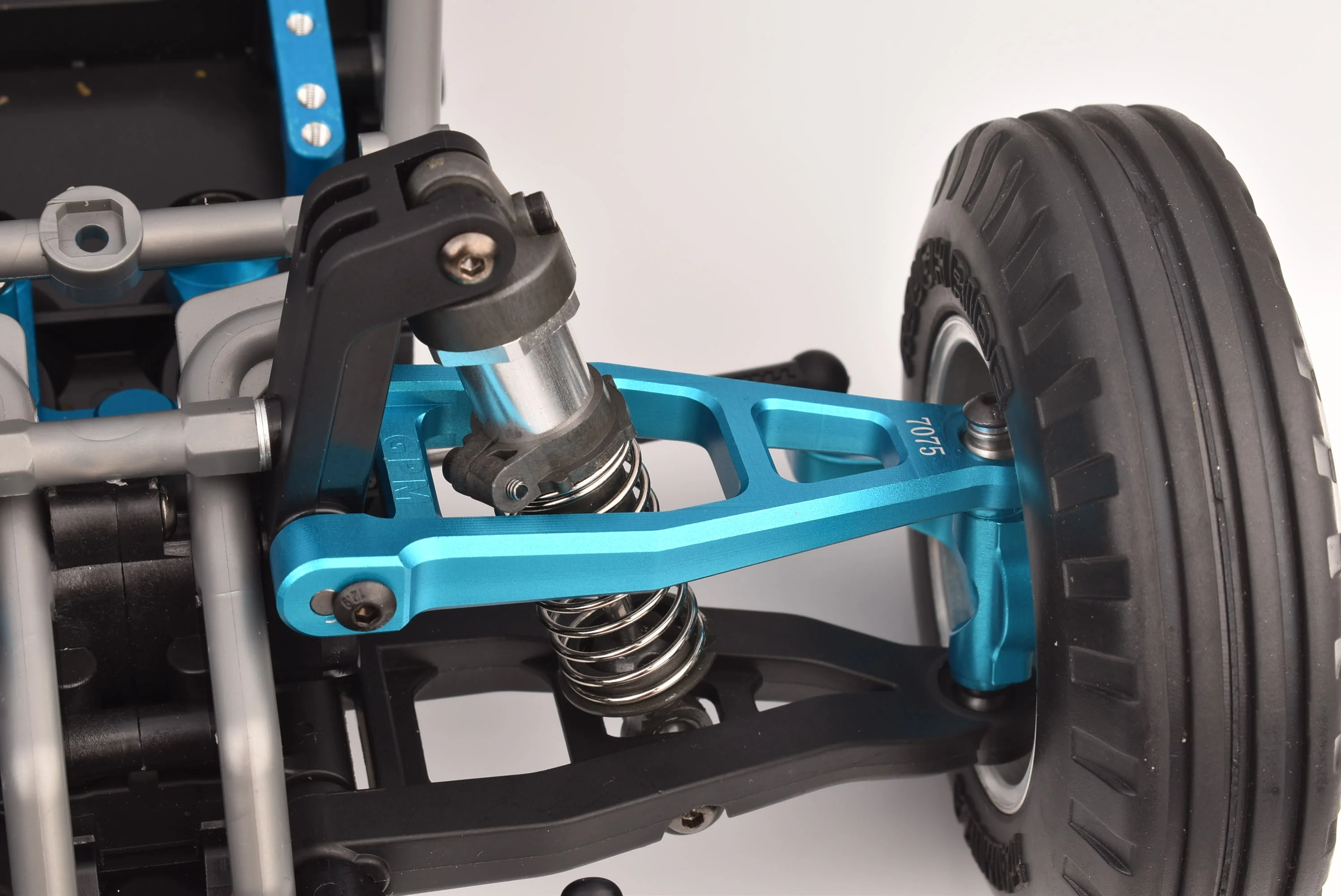 GPM Bras de suspension supérieur Alu 7075 Bleu (x2) BBX054-SB - Image 2