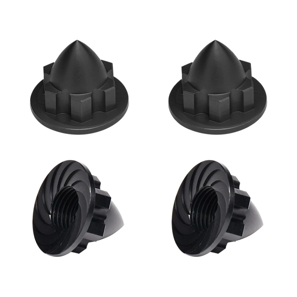 GPM Ecrous de roue plein alu 7075 noir (x4) TXM005N-BK
