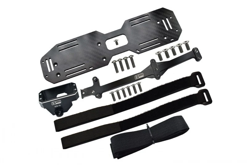 GPM Support batterie carbone + Support Servo Alu 7075-T6 Sledge GSLE0126A - Image 2