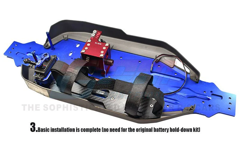 GPM Support batterie carbone + Support Servo Alu 7075-T6 Sledge GSLE0126A - Image 5