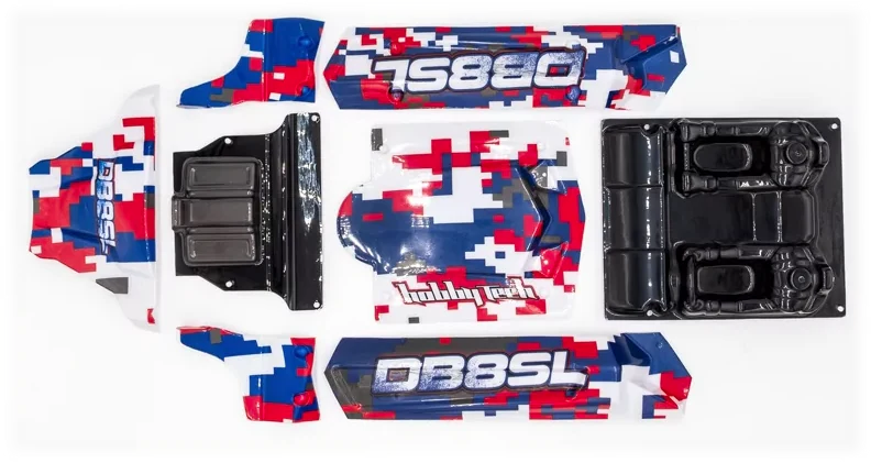 Hobbytech Carrosserie Rouge / Bleu DB8SL REV-SL061