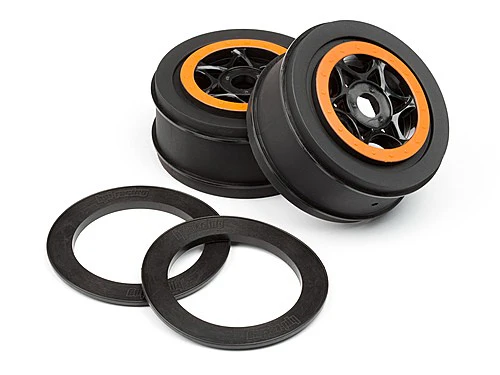 HPI Jantes AH-64 Noir/Orange (x2) 107855 - Image 2