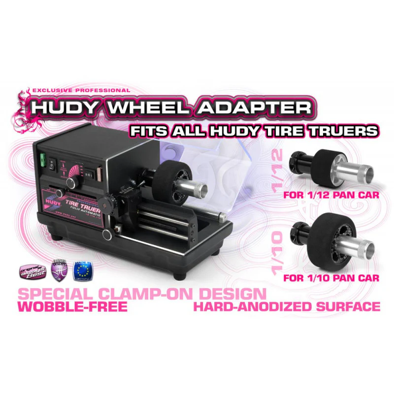 Hudy Adaptateur Tour à Pneus 1/12 et 1/10 Pan Car 102375 - Image 2