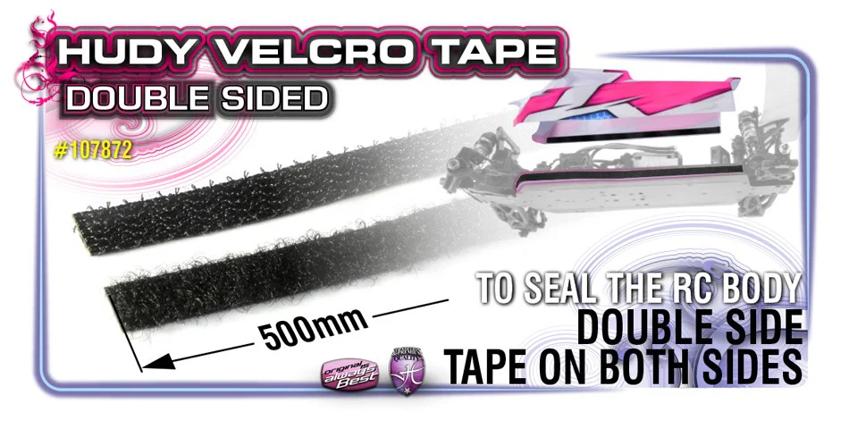 Hudy Velcro Auto-collant 8x500mm 107872 - Image 2