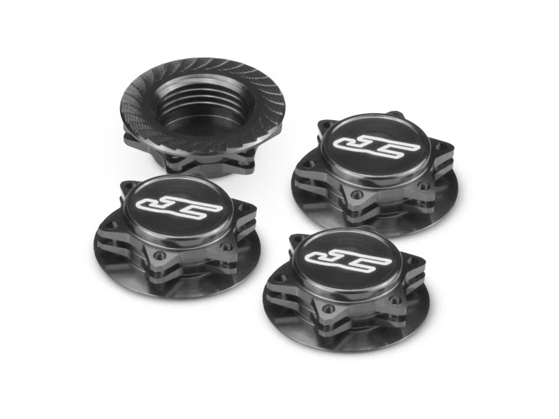 JConcepts Écrous de Roue Lightweight 1/8 Noir (x4) 2451-2