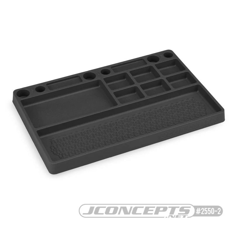 JConcepts Plateau de Rangement caoutchouc Noir 2550-2