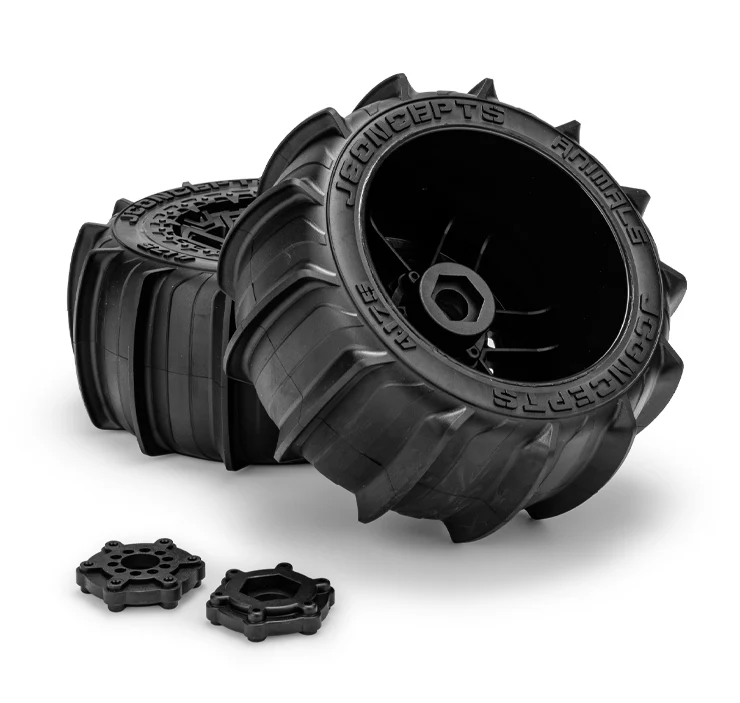 JConcepts Pneus Animal + Jantes Noir (x2) Maxx et Kraton 4S 4175-39812 - Image 2