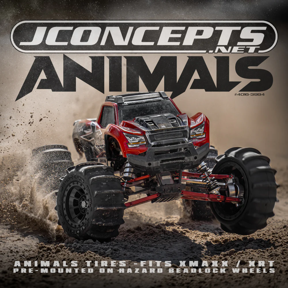 JConcepts Pneus Animals + Jantes Noir (x2) XRT X-Maxx 4016-3994 - Image 3