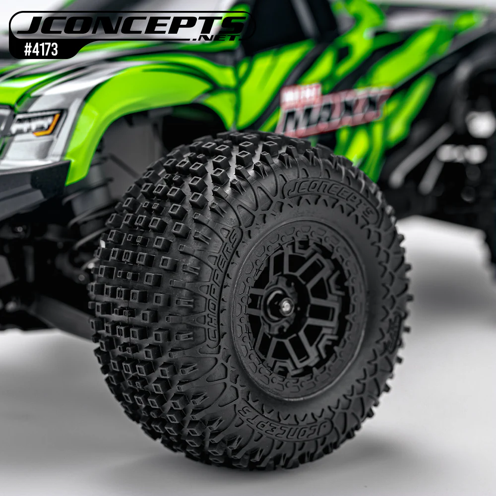JConcepts Pneus Choppers + Jantes Noir (x2) Mini Maxx et Mini XRT 4173-30912 - Image 2