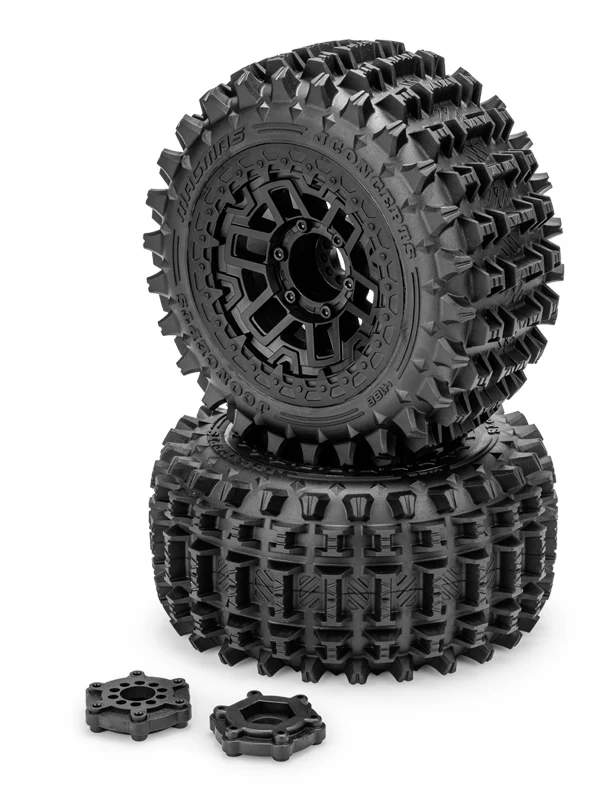 JConcepts Pneus Magma + Jantes Noir (x2) Maxx et Kraton 4S 4188-39812