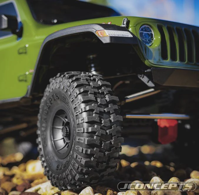 JConcepts Pneus Tusk Green 2.9 + Jantes Hazard (x2) Axial SCX6 4045-3294 - Image 2
