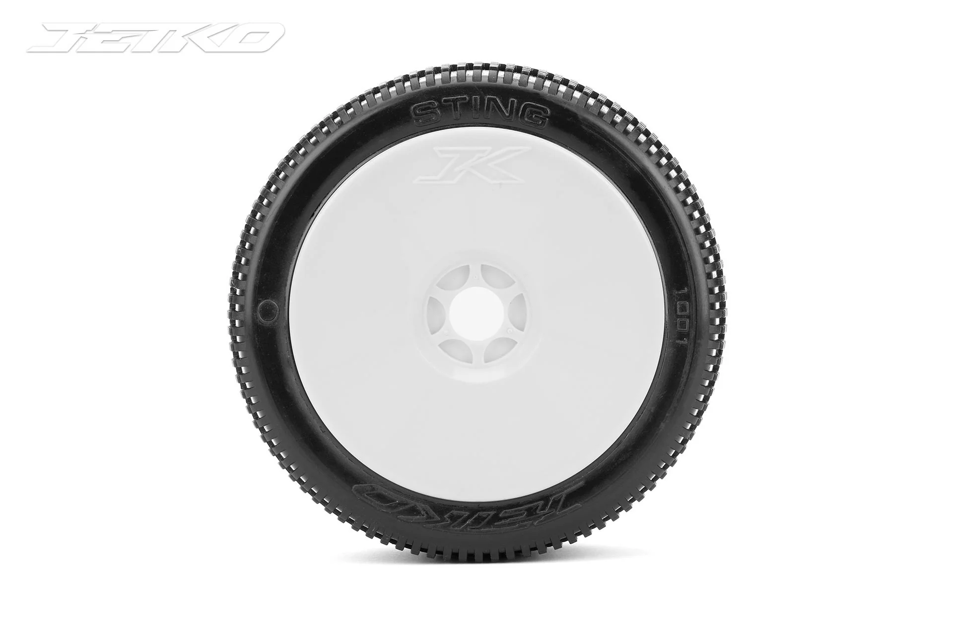 Jetko Pneus Sting + Jantes Revo Blanches Buggy 1/8 (x2) - Image 3